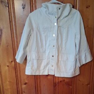 Adrienne Vittadini Cream Jacket with Button Accents